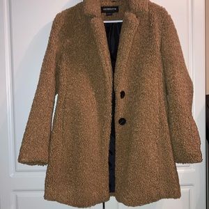 Teddy bear brown Sherpa coat
